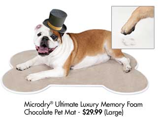 Microdry® Ultimate Luxury Memory Foam Chocolate Pet Mat - $29.99 (Large)