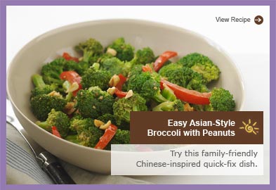 Easy Asian-Style Broccoli with Peanuts. Try this family-friendly Chinese-inspired quick-fix dish.