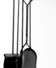 Black Finish 5-Piece Fireplace Set $49.99