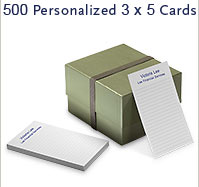 500 Personalized 3x5 Cards