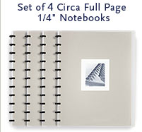 Set of 4 Circa Full Page 1/4" Notebooks