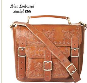 Ibiza embossed satchel
