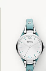 Georgia Leather Watch - Aqua