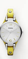 Georgia Leather Watch - Yellow