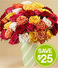  Three Dozen Assorted Roses 