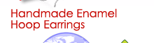 Handmade Enamel Hoop Earrings