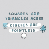 Squares and Triangles Agree: Circles are Pointless